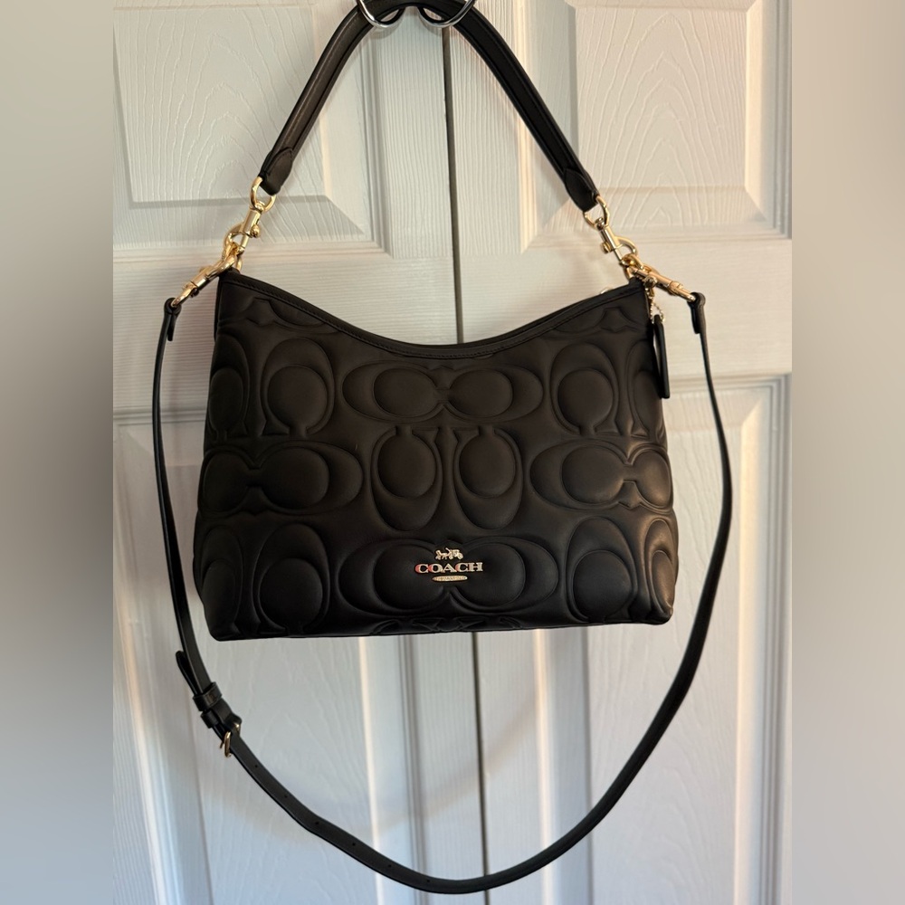Coach Signature Leather Shoulder Bag